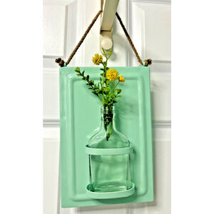 NWOT Turquoise Framed Style Hanging Bud Vase